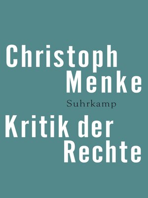 cover image of Kritik der Rechte